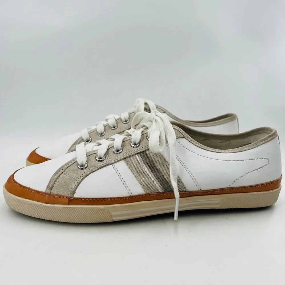 Coach Brad Women's Fashion Sneakers Lace Up White Leather Shoes Size 13M